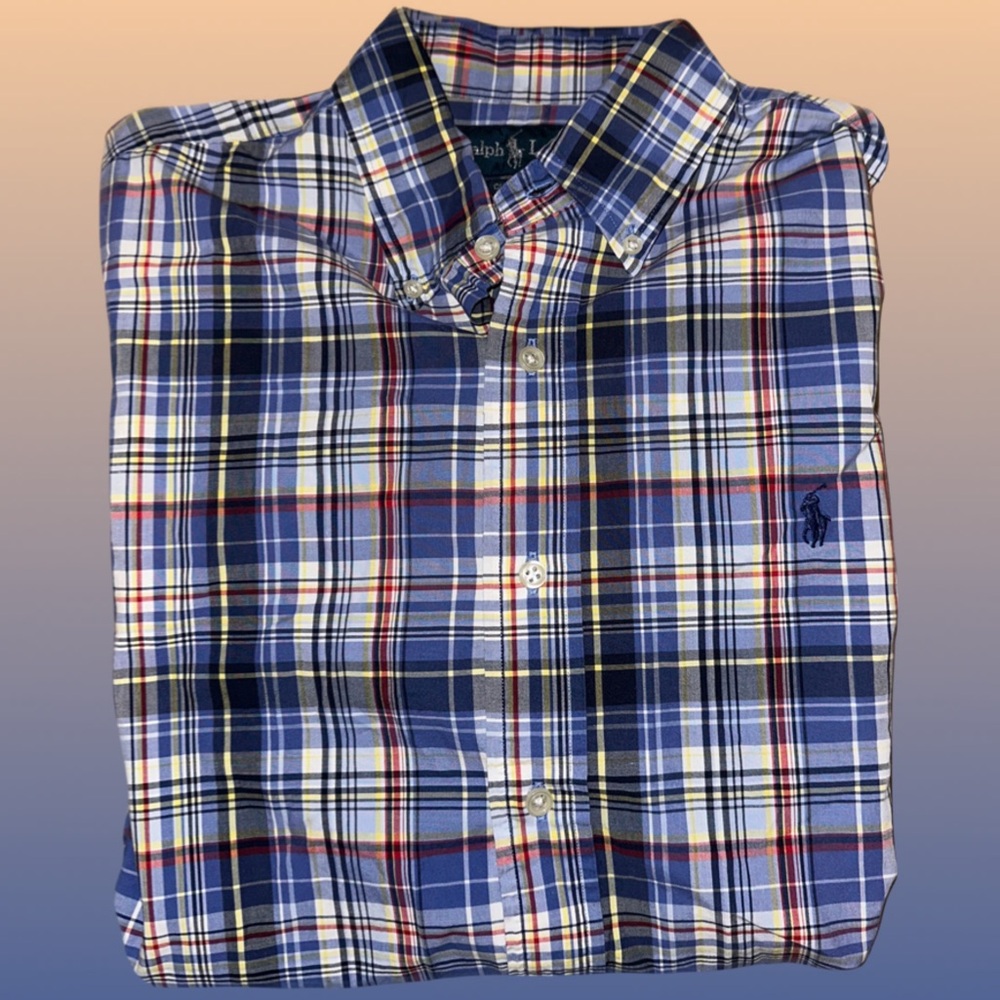 Ralph Lauren Long Sleeve Button Down Plaid Print